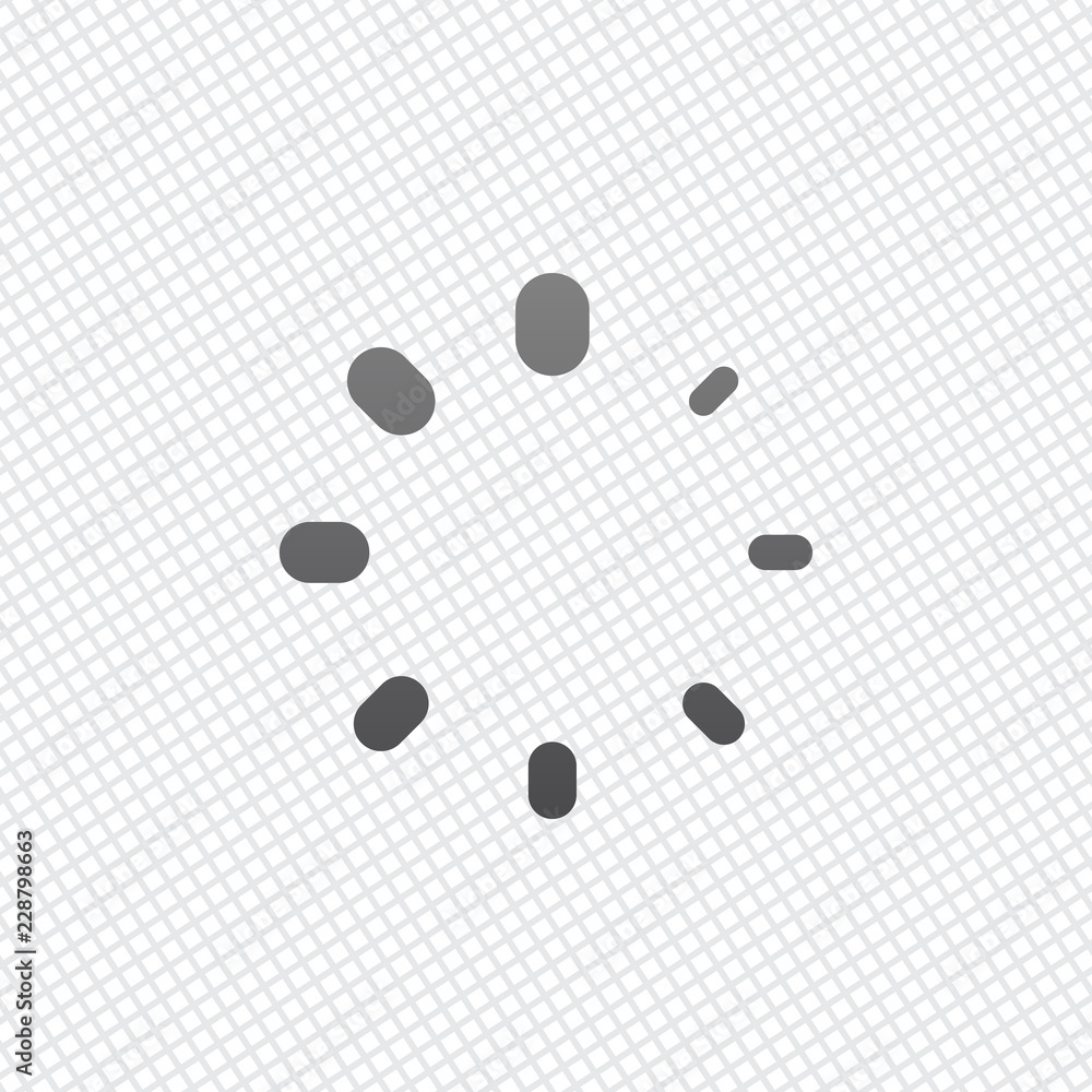 Poster simple loading symbol. on grid background