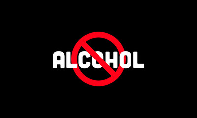 No Alcohol Sign Vector Illustration