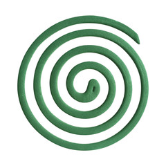 mosquito repellent coil isolated on white