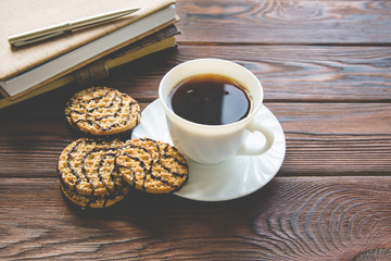 Coffee Break - Notepad and Pen along with coffee 