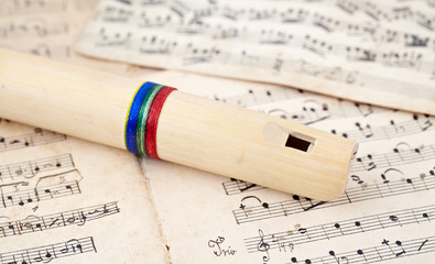 Pipe and sheet music