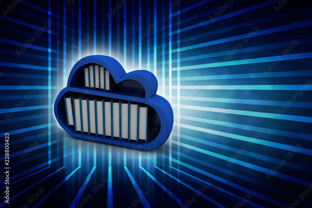 Poster 3d rendering cloud archive