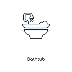 bathtub icon vector