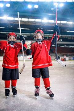 Ice Hockey - boys winner trophy.