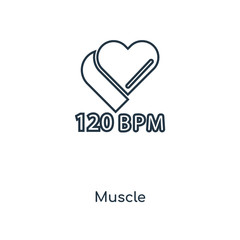 muscle icon vector