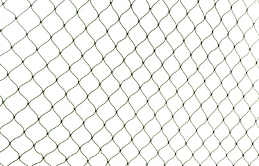 Foto op Canvas Fishing net on white background, closeup view © New Africa