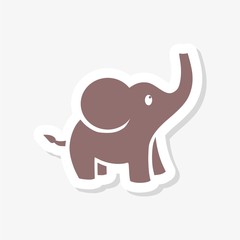 Cute little one, baby elephant sticker