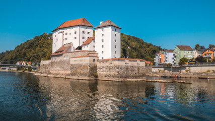 Naklejka premium Beautiful view at Passau - Danube - Bavaria - Germany
