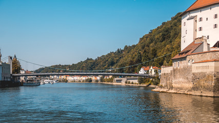 Obraz premium Beautiful view at Passau - Danube - Bavaria - Germany
