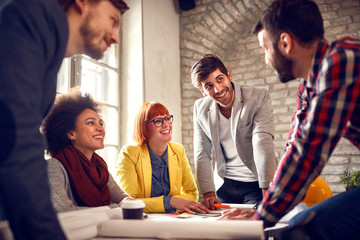 young architects working together.