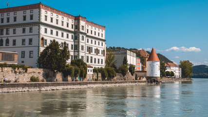 Beautiful view at Passau - Danube - Bavaria - Germany