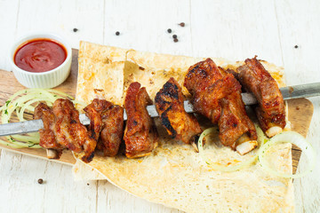 Lamb ribs bbq