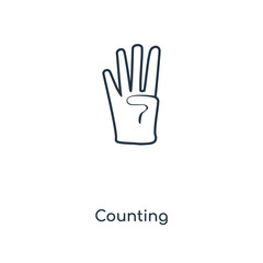 counting icon vector
