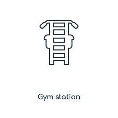 gym station icon vector