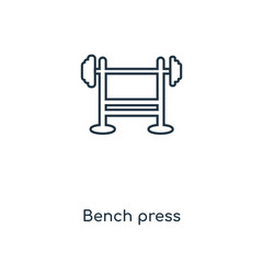 bench press icon vector