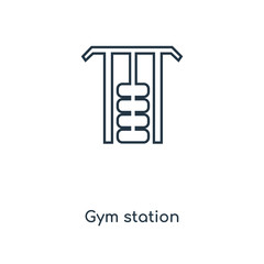 gym station icon vector