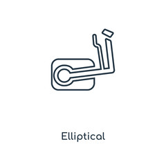elliptical icon vector
