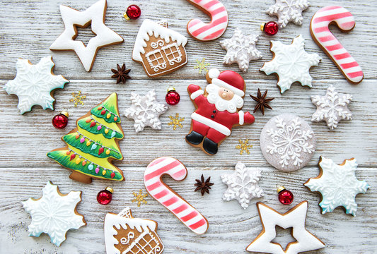 Christmas homemade gingerbread cookies