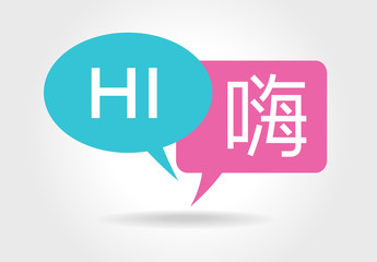 TRANSLATOR chat concept