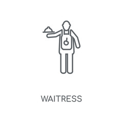 Obraz premium waitress icon