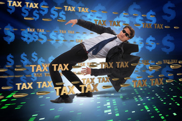 Business concept of tax payments burden