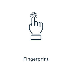 fingerprint icon vector