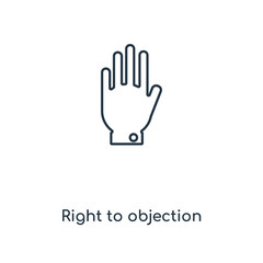 right to objection icon vector
