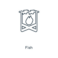 fish icon vector