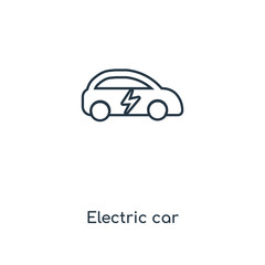 electric car icon vector