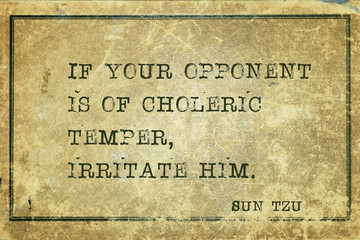 choleric temper Sun Tzu