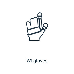 wired gloves icon vector