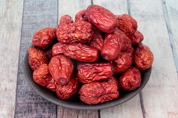 Dried jujube ,The fruit is a traditional Chinese herb , Chinese jujube dry.Jujube,