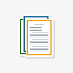Multiple File Document sticker Logo Design Element 