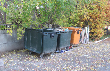 Garbage containers for household garbage