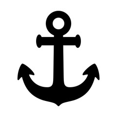 Anchor vector icon logo pirate boat Nautical maritime helm illustration symbol graphic clipart design