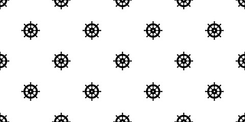 helm seamless pattern vector boat Anchor pirate isolated scarf Nautical maritime illustration sea ocean repeat wallpaper tile background