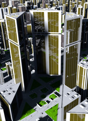 Futuristic Capital City 3d-Illustration