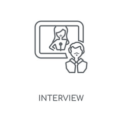Fototapeta premium interview icon
