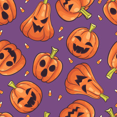 Halloween seamless pattern background vector