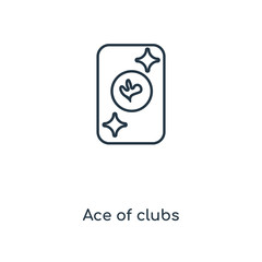 ace of clubs icon vector