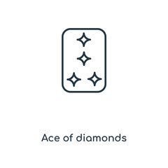 ace of diamonds icon vector