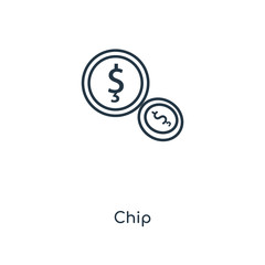 chip icon vector