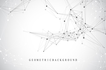 Big data visualization. Graphic abstract background communication. Perspective backdrop visualization. Analytical network complex. Vector illustration.