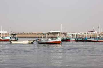 Fototapeta premium Harbor with old boats on Nile