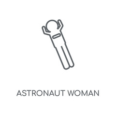 astronaut woman icon
