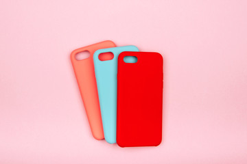 Set of colored silicone covers for smart phone
