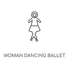 woman dancing ballet icon