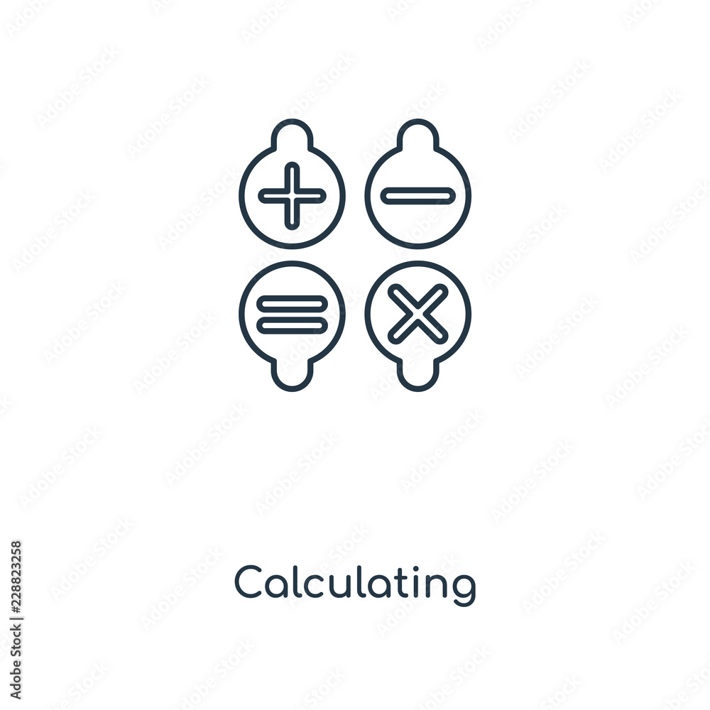 Poster calculating symbol icon vector