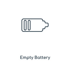empty battery icon vector