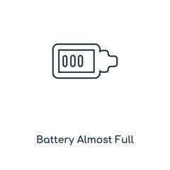battery almost full icon vector